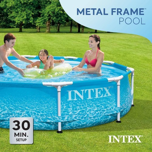 10 ft. x 30 in. Above Ground Steel Metal Frame Beachside Swimming Pool - Picture 3 of 7