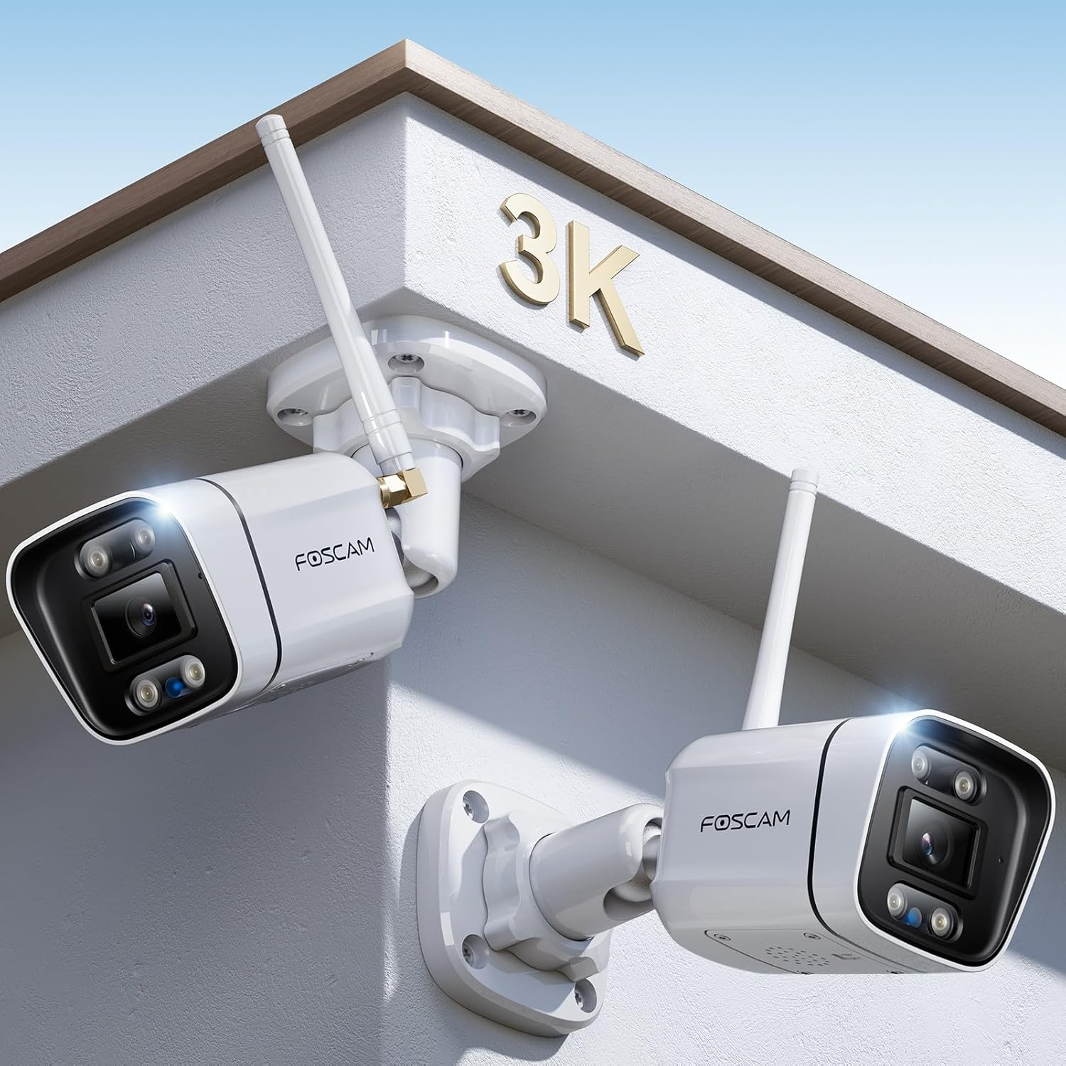 3K 5MP Wireless Outdoor Security Camera with Dual-Band WiFi Surveillance