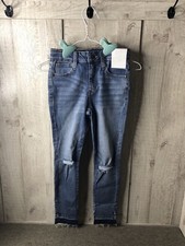 Art Class Girls Jeans Size 10 Distressed Frayed Hem Denim Blue Skinny