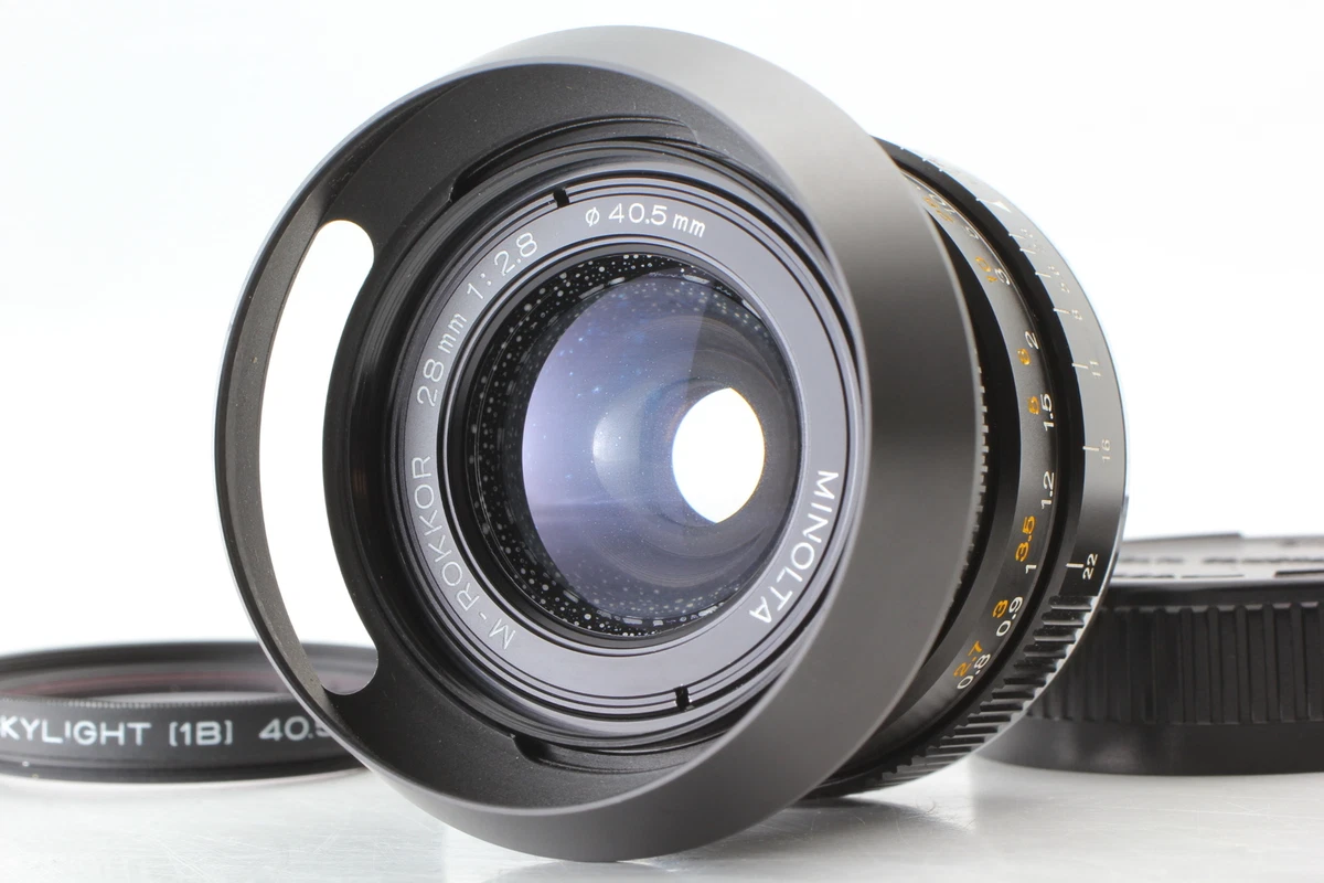 【Exc+5 w/ Hood】 Minolta M-Rokkor 28mm f/2.8 Lens for CL CLE Leica M From JAPAN