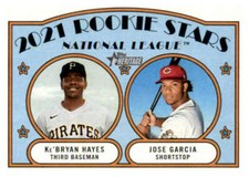 2021 Topps Heritage #97 Ke'Bryan Hayes/Jose Garcia Pirates/Reds Rookie