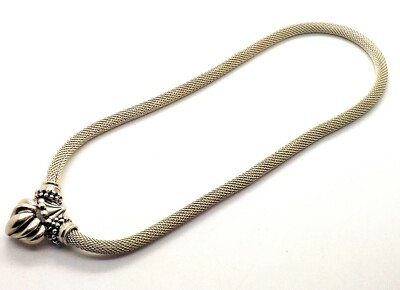 VINTAGE JOSEPH ESPOSITO STERLING SILVER MESH CHOKER