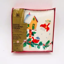 Vintage Plus Mark Santa's Feathered Friends Christmas Cards - Sealed Box of 20
