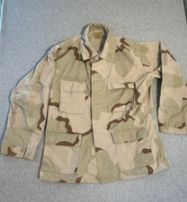 MILITARY SURPLUS Men Large Desert Camouflage Combat Coat Vintage Made In USA