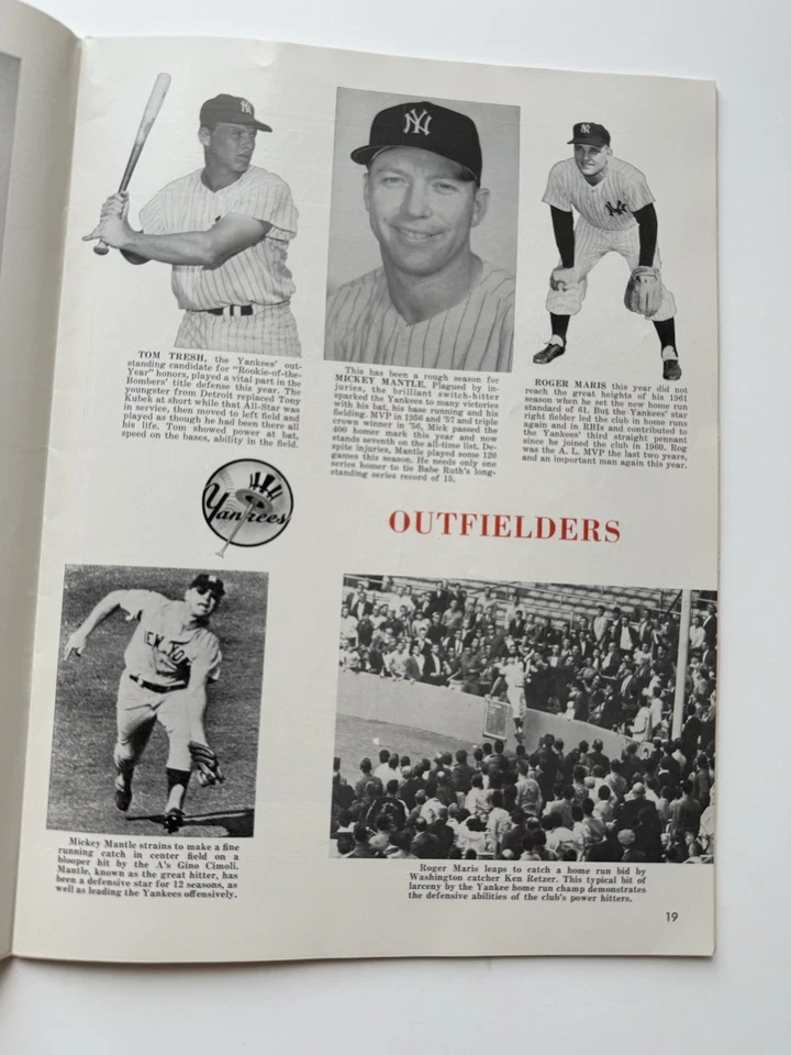 1962 World Series Program San Francisco Giants At New York Yankees Mantle Mays - Image 2 of 4
