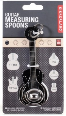 Kikkerland Guitar-Shaped Measuring Spoons | Set of 5 | NEW