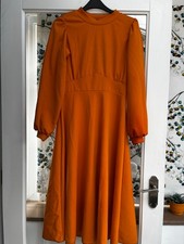 Missfiga dress long sleeve midi mustard yellow size 12