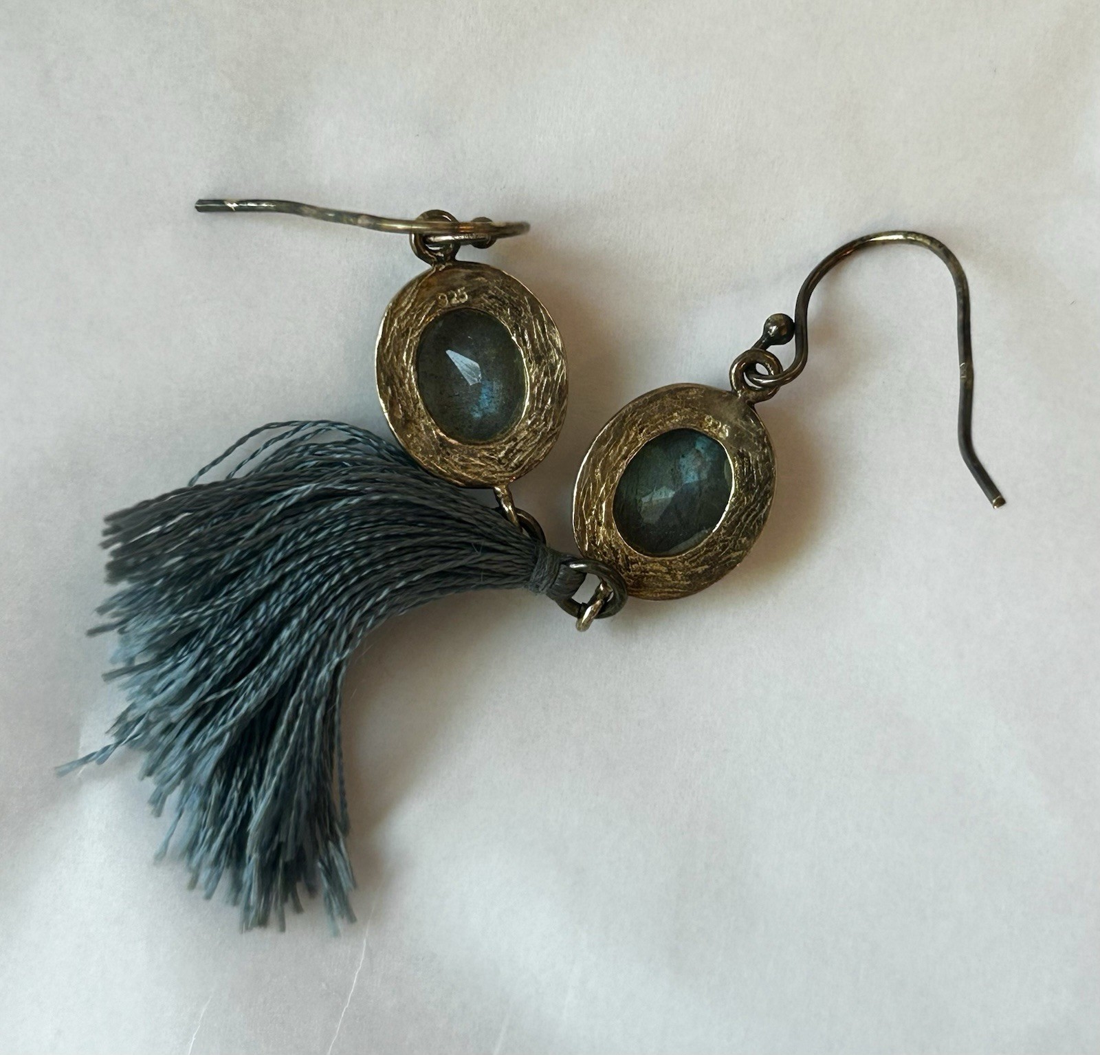 925 Solid Sterling Silver Labradorite With Blue T… - image 2