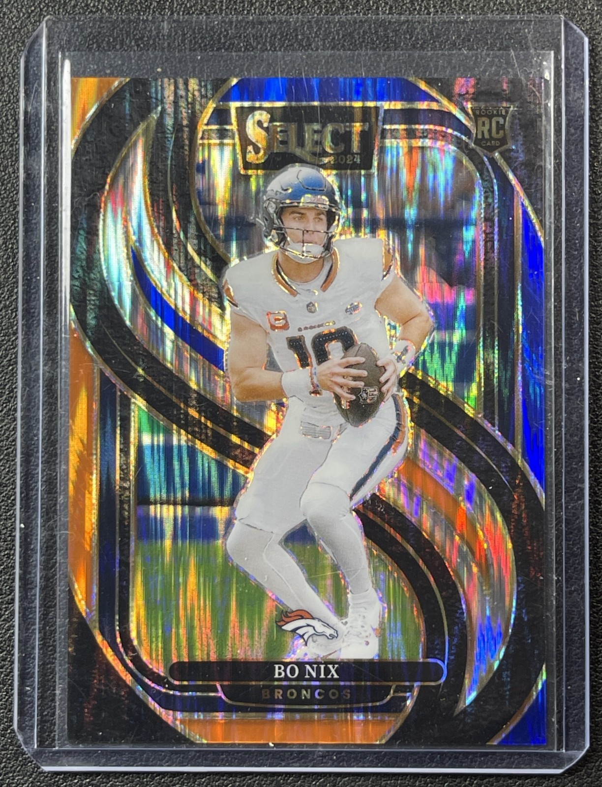 BO NIX 2024 PANINI SELECT #117 ROOKIE BLUE AND ORANGE PRIZM SHOCK RC 25/35