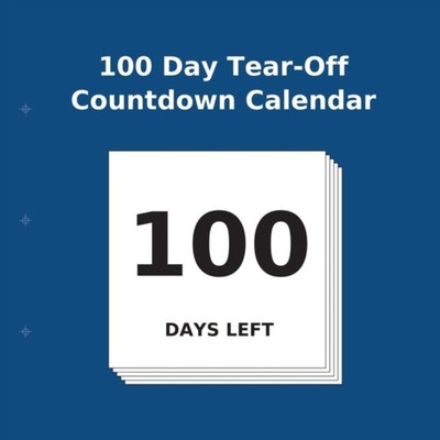 100 Day Tear-Off Countdown Calendar Buy Countdown Calendar Paperb