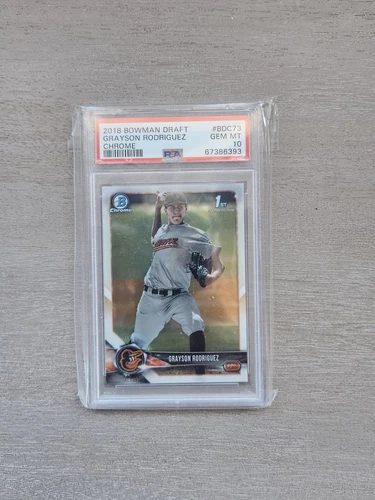 Grayson Rodriguez 2018 Bowman Chrome 1st year Base Chrome PSA10 Non Auto