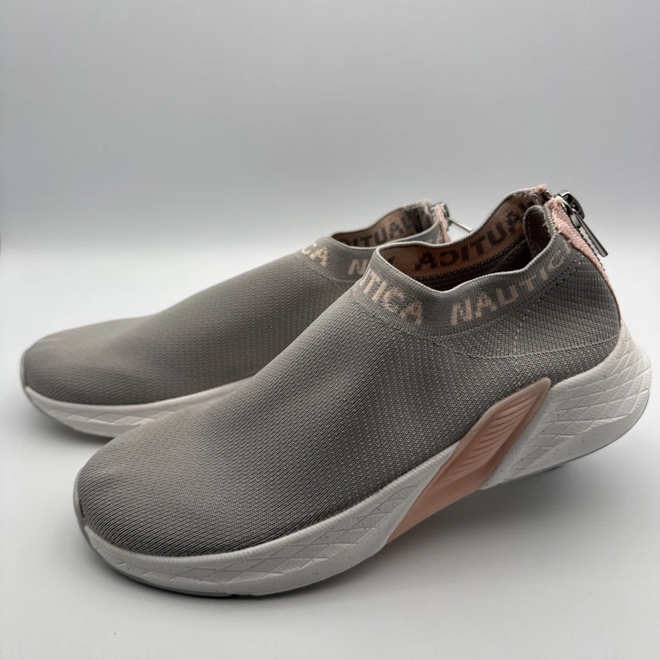 Nautica Women Fashion Slip-On Sneaker Jogger Comfort Running Shoes GREY 8 EUC - Image 2 of 4