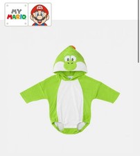 baby Super Mario Yoshi Baby Costume Hoodie Romper Green Infant Cosplay Outfit