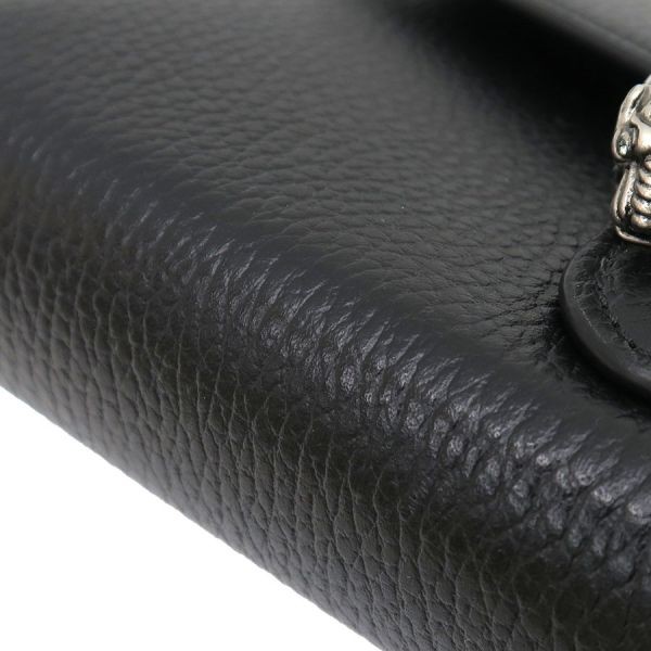 GUCCI Dionysus Chain Wallet 401231 GG Supreme Shoulder Bag Tiger Head Black Auth thumbnail 7