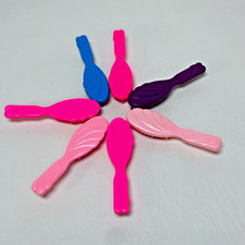 Vintage Lot 7 Piece Barbie Hairbrush Hair Brushes Shell 80s 90s Malaysia 80s 90s