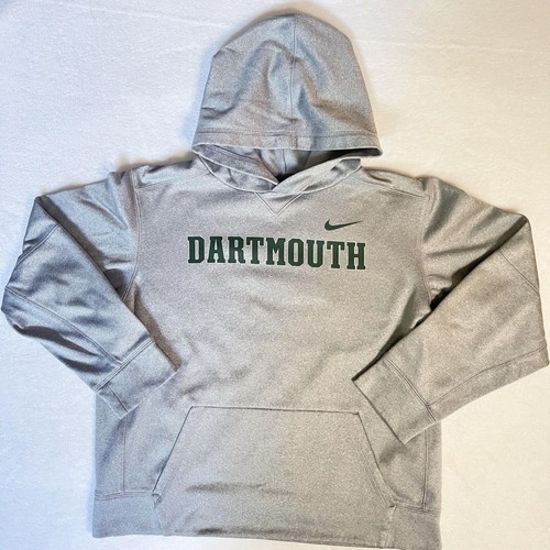 DARTMOUTH Nike Boys XL Pullover Hoodie Gray Dri-FIT Fleece Hooded College Logo