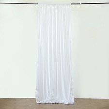 5 ft x 30 ft  White Polyester Ceiling Drapes Backdrop Curtain Panel Party Home