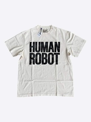 Gallery Dept Antique White ATK Human Robot Glitter Logo T-Shirt