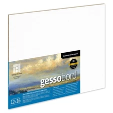 Ampersand Museum Quality Gessobord 12x16 1/8 Flat Profile for Oil Acrylic Art