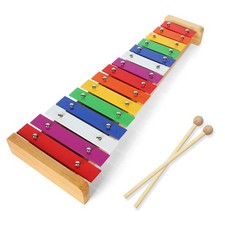 15 Tone Xylophone Glockenspiel Colorful Wooden Xylophone Xilofono Instrument ...