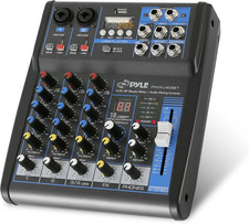 Professional Audio Mixer Sound Board Console System - 4 Channel -Bluetooth - USB