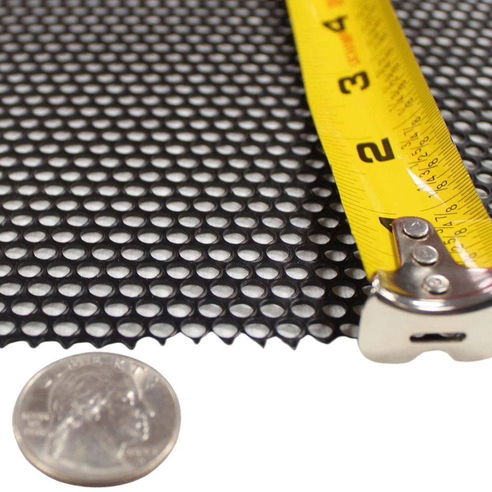 Tubo de audio 2' x 3' x 1,22 mm acabado metal negro malla completa rejilla hoja 5/32 orificios Foto 3 de 4