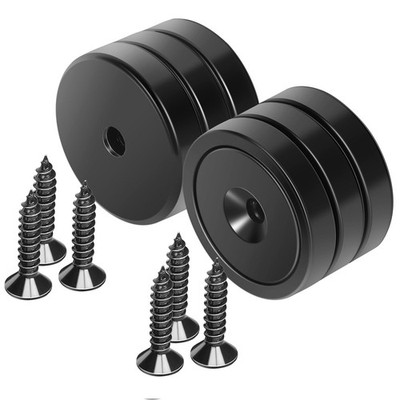 Neosmuk Magnete mit Loch,40kg Schwarz Extra Stark Neodym Magnet Schrauben,Mag...