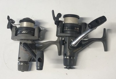 For Parts Lot Of 2 Vtg Shimano Spinning Fishing Reels Or Repair Only- Not Func