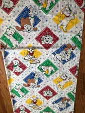 Vintage 1990s Disney 101 Dalmatian Movie Child Bedroom Curtain Panel 40" x 64"