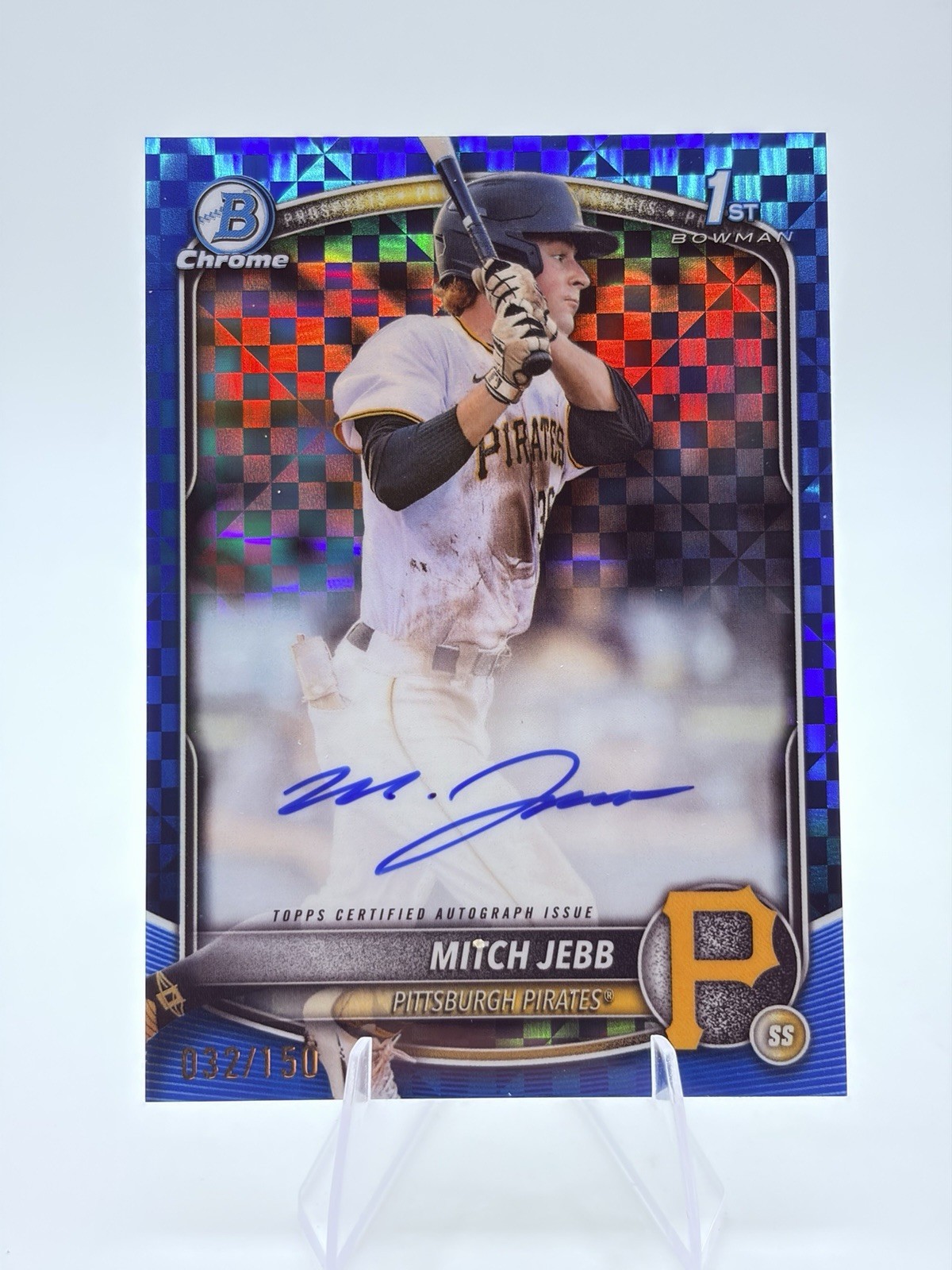 2025 Bowman #CPA-MJ Mitch Jebb Chrome Auto Blue X-Fractor 1st Prospect /150