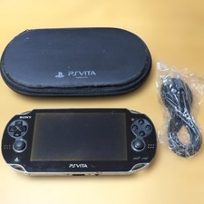PlayStation Vita PCH-1000 Crystal Black Console Charger Hard Case Bonus