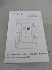 QINLIANF 5 AC Outlets With 3 USB A+1 USB C Port Wall Outlet 