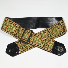 RARE: Ultra-Wide Embroidered Guitar Strap, Japan 1970s - STUNNING 