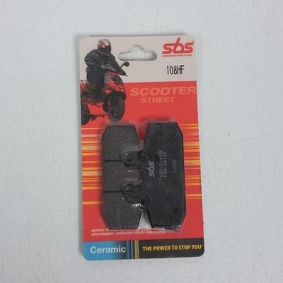 Plaquette de frein AV 108HF CERAMIC SBS pour scooter Aprilia 500 Scarabeo 2003- - Photo 1/2