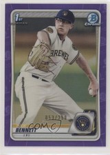 2020 Bowman Chrome Prospects Purple Refractor 53/250 Nick Bennett #BCP-140 gp1