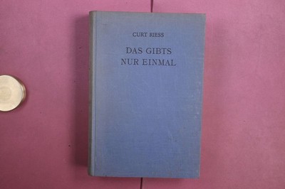 393153 Curt Riess DAS GIBTS NUR EINMAL Henri Nannen Verlag Das Buch des