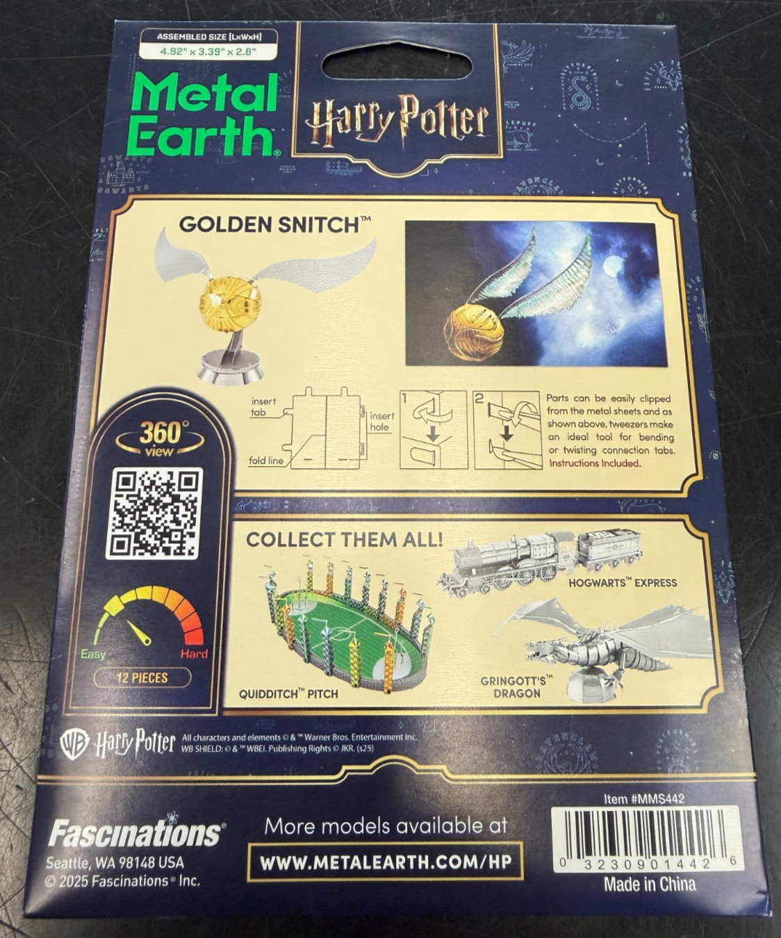 Metal Earth Harry Potter Golden Snitch Metal Model Kit Fascination 2019 NRFP
