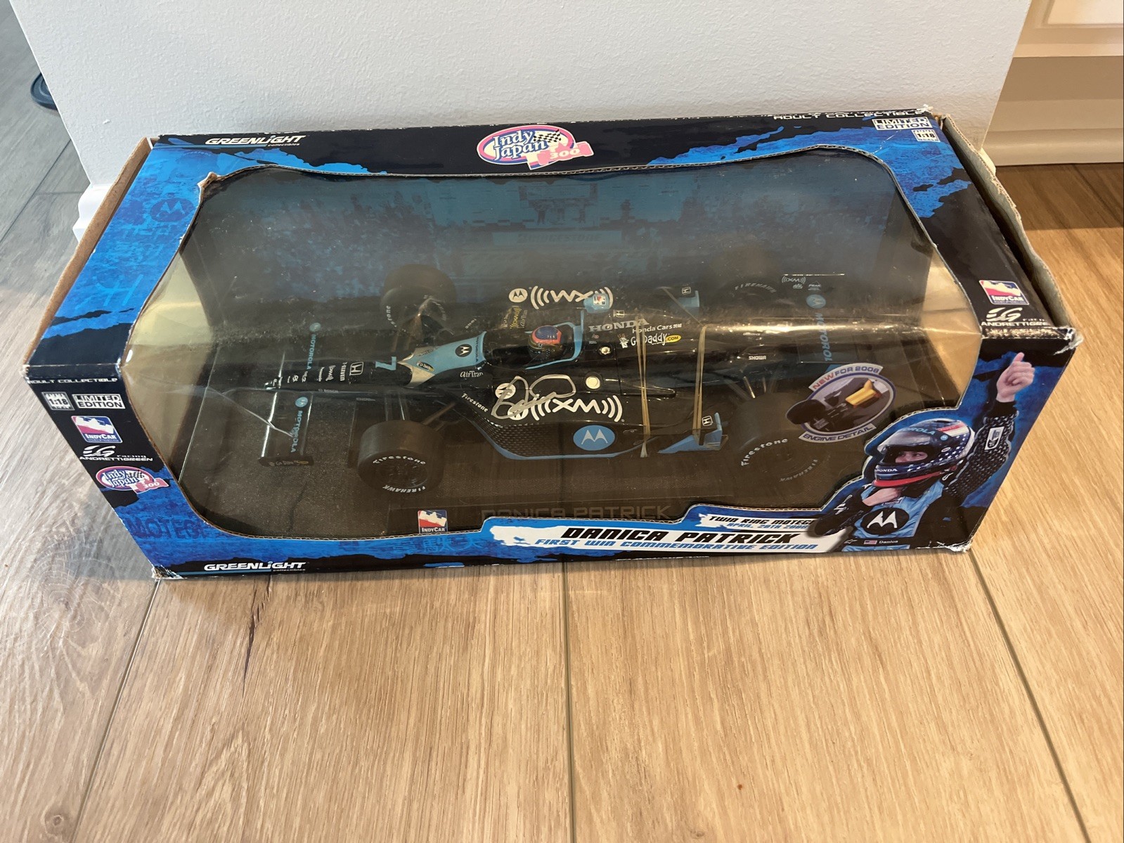 Autographed Danica Patrick Special Edition 1st Win Japan 300 Greenlight 1:18