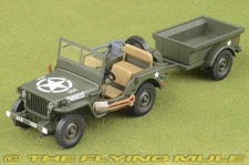 Motor City Classics 1:43 Jeep w/Trailer US Army