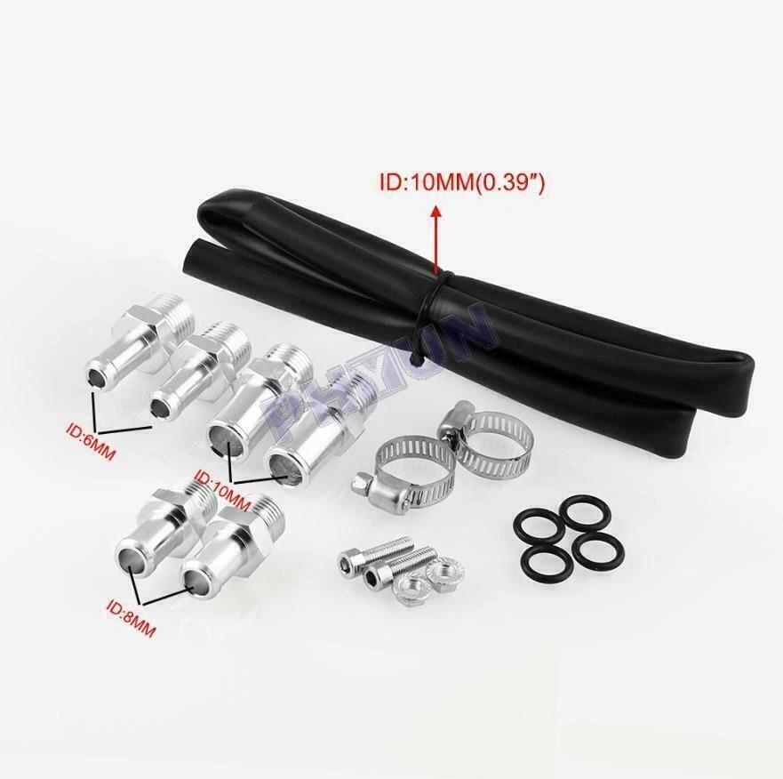 Durable 300ml Oil Catch Can Kit Black Breather Baffled Aluminum Reservoir Tank - Imagem 4 de 4