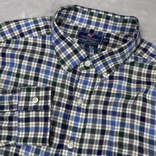 Vineyard Vines Slim Fit Murray Shirt Mens Size XXL Blue/Green Plaid