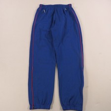 Vintage LL Bean Pants Men Medium Royal Blue Ankle Zip Made in USA Thermal Jogger