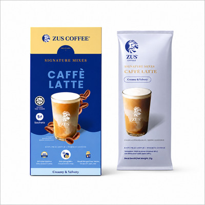 ZUS COFFEE Signature Mixes Caffè Latte Instant Coffee 5 Sachets