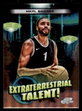 2023-24 Topps Chrome Cosmic #ET-3 Mikal Bridges Extraterrestrial Talent Nets