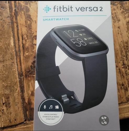 Fitbit Versa 2 Smartwatch Fitness Nero - Monitoraggio Attività, Batteria 7 Giorni, Impermeabile - Nuovo