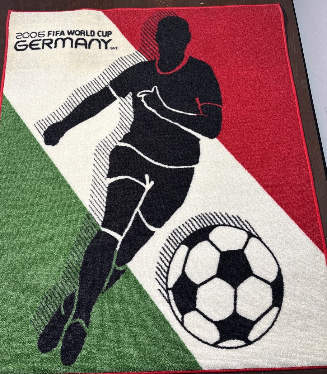 Vintage 2006 FIFA World Cup Germany Rug Y2K 47”x39” Fans Of Iran