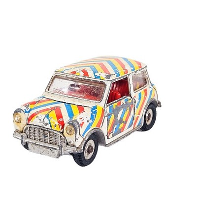 Dinky Toys 107 Stripey The Magic Mini Morris Minor Candy Andy Vintage 1960 Unbox