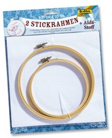 Folia Kreativset STICKRAHMEN-SET Mit Aidastoff AIDA-STOFF STICK-RAHMEN Neu