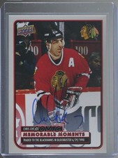 2025 Chicago Blackhawks Centennial Memorable Moments Chris Chelios Auto HOF n4b
