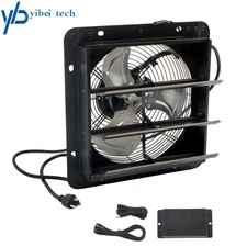 5.6FT/1.7m Power Cord 10'' Shutter Exhaust Fan Speed Control Wall-Mount Attic
